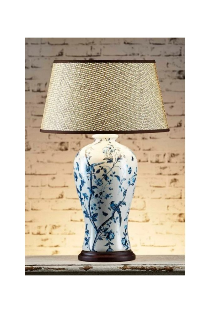 Ashleigh Ceramic Table Lamp Base Blue and WhiteEmac & LawtonELJC11024- Grand Chandeliers