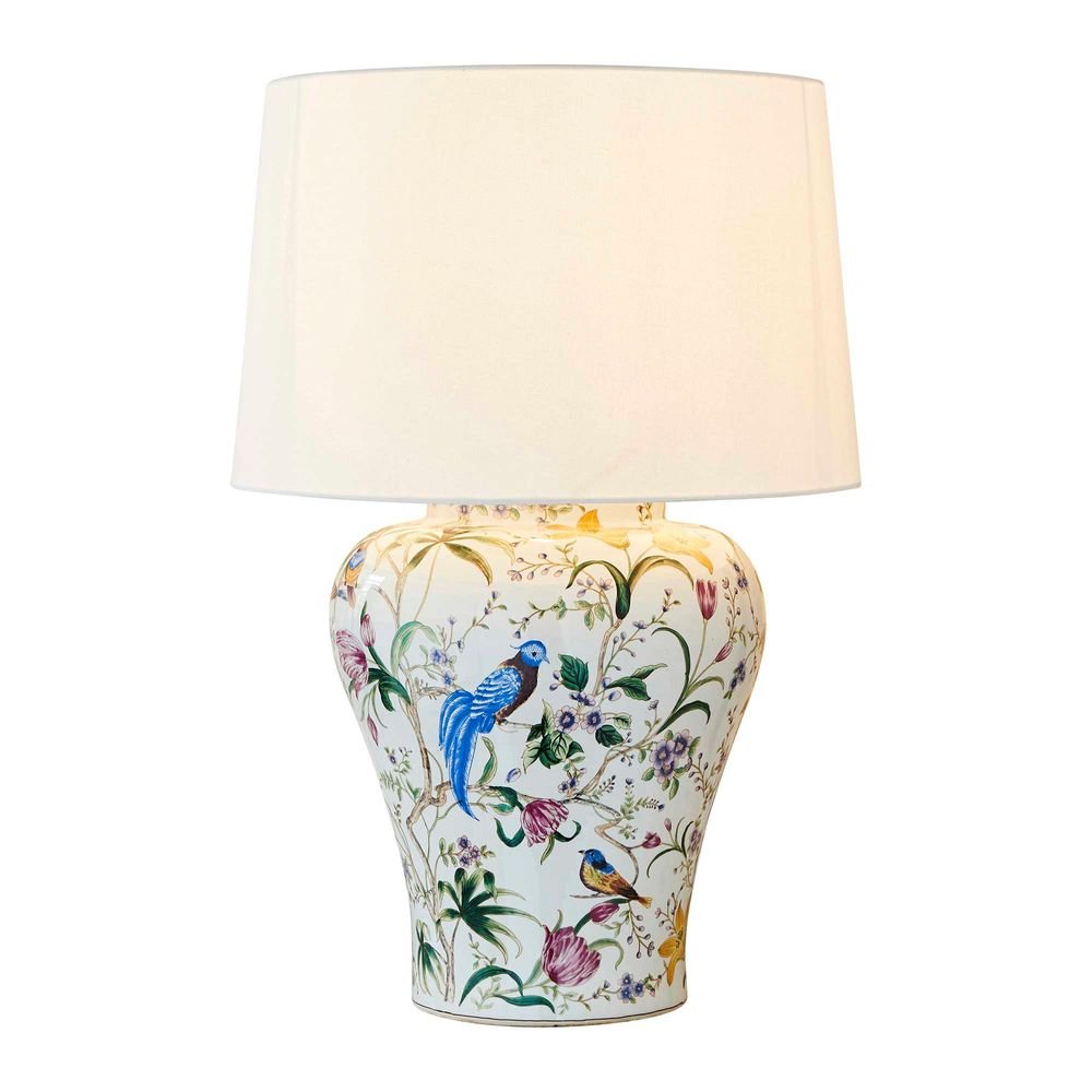 Raffles Bird Ceramic Table Lamp Base WhiteEmac & LawtonELJC9797- Grand Chandeliers